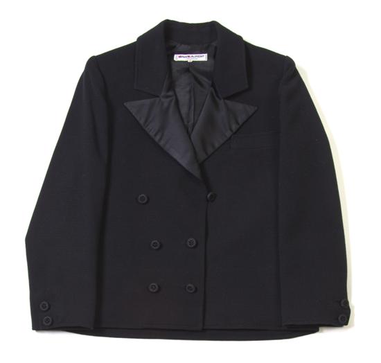 An Yves Saint Laurent Black Tuxedo Jacket.