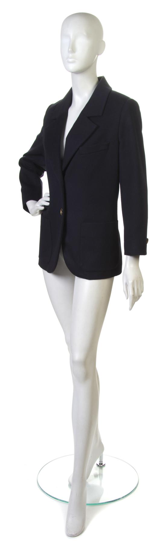 An Yves Saint Laurent Navy Wool 152066