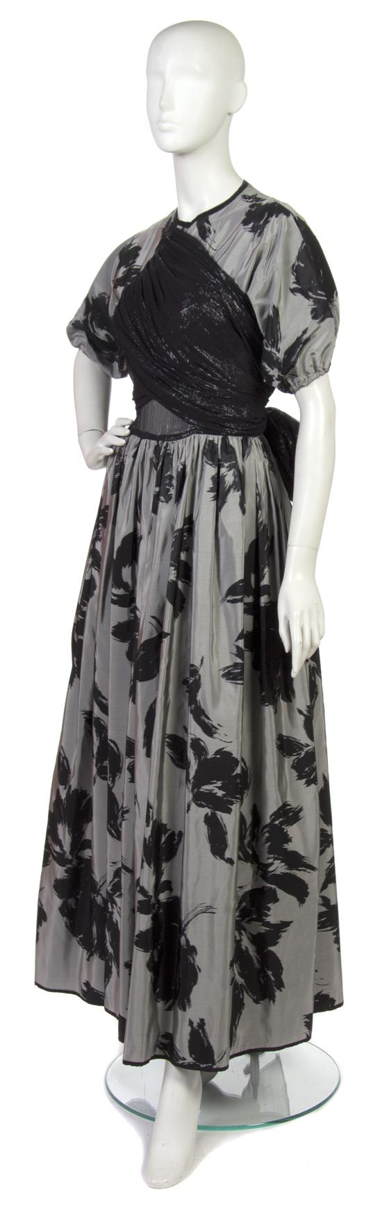 A Geoffrey Beene Grey Floral Silk