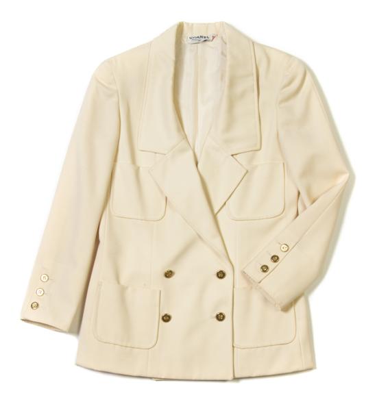 A Chanel Cream Jacket Labeled  152098
