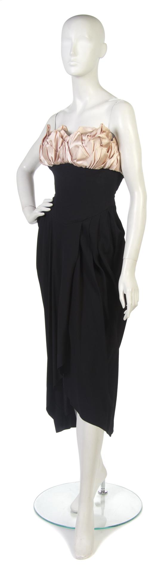 A Howard Greer Black Crepe Dress 1520aa