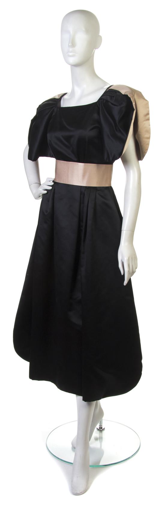 A Mimi Trujillo Black Satin Evening 1520ab