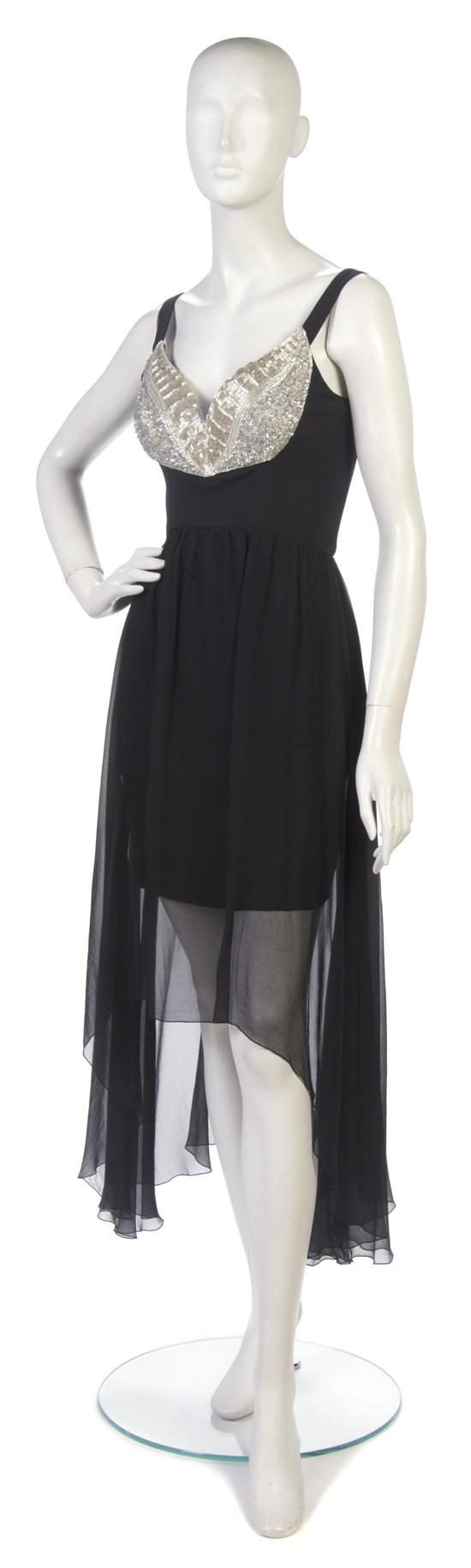 A Karl Lagerfeld Black Silk Chiffon 1520b6