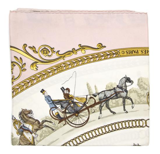 An Hermes Silk Scarf in a 'La Promenade