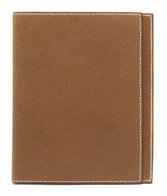 An Hermes Brown Leather Agenda.