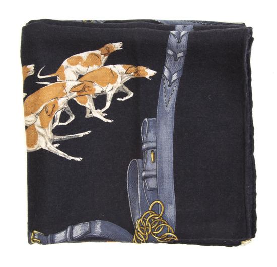 An Hermes Cashmere Silk Scarf in 1520f8