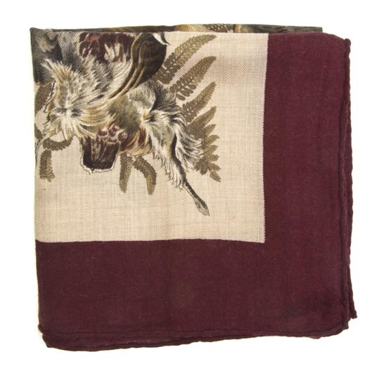 An Hermes Cashmere Silk Scarf in 1520f9