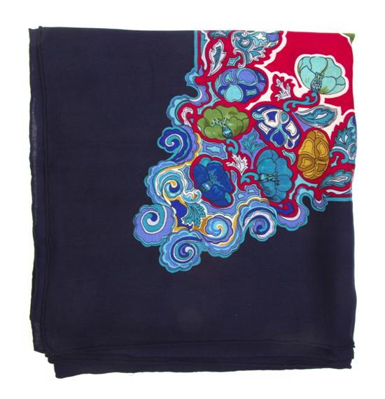 An Hermes Cashmere Silk Scarf in 1520fb