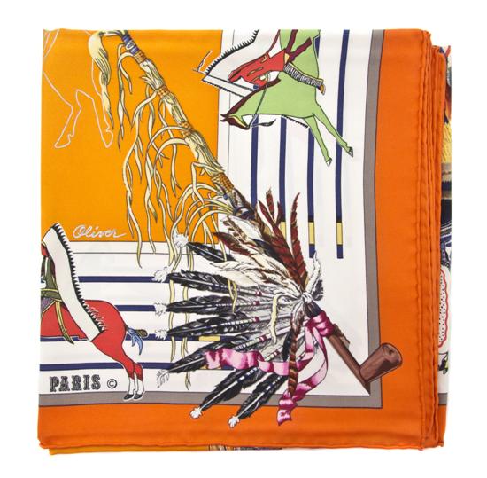 An Hermes Silk Scarf in a Pani 152102