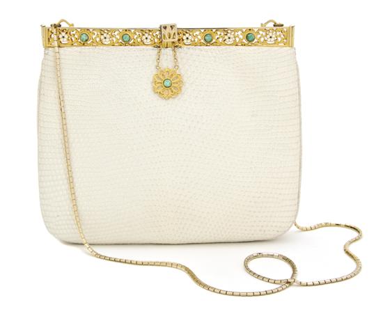 *A Judith Leiber White Snakeskin