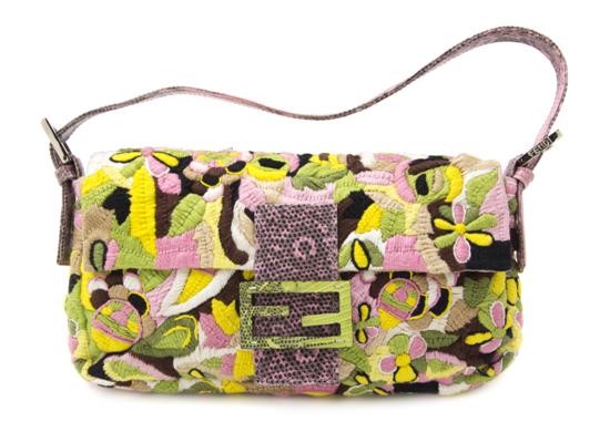 A Fendi Multicolor Embroidered