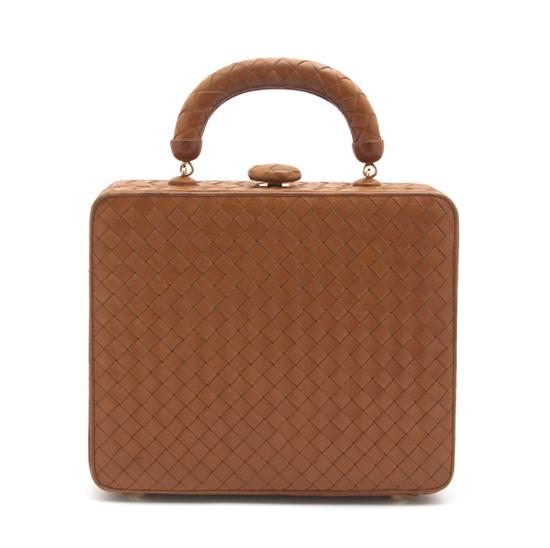 A Bottega Veneta Tan Woven Leather 15218e