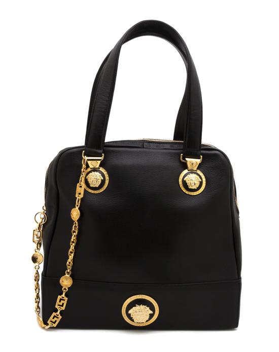 A Gianni Versace Black Leather