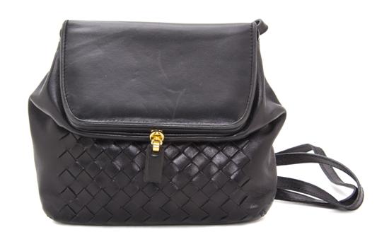 A Bottega Veneta Black Leather 152197