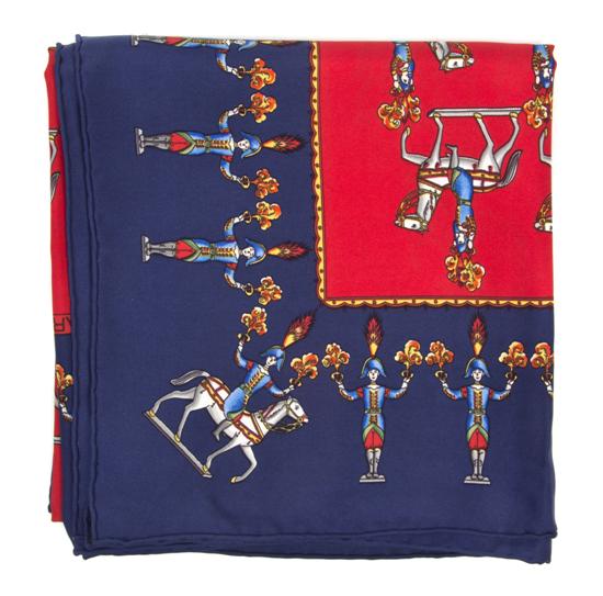 An Hermes Silk Scarf in a Les 1521bf