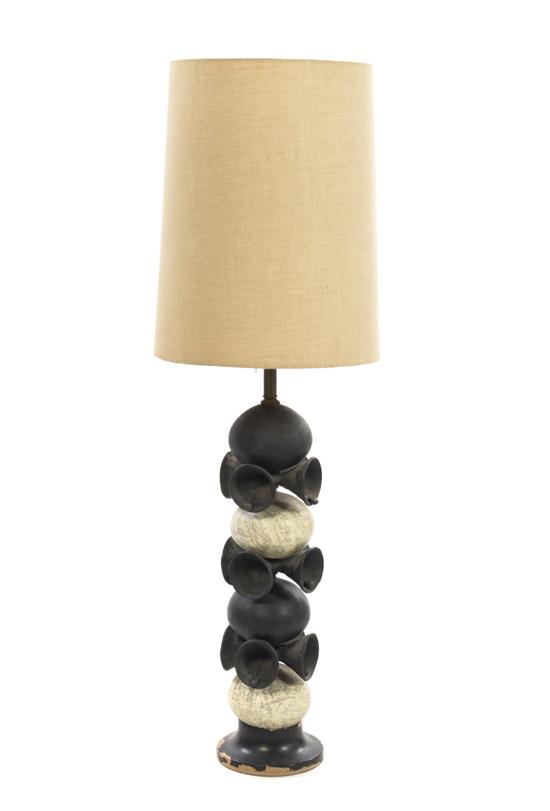 An Italian Table Lamp the standard having