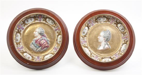 * A Pair of Capodimonte Porcelain Plates