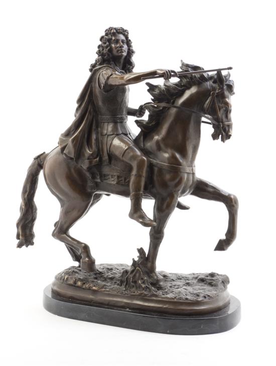 * A French Bronze Equestrian Group