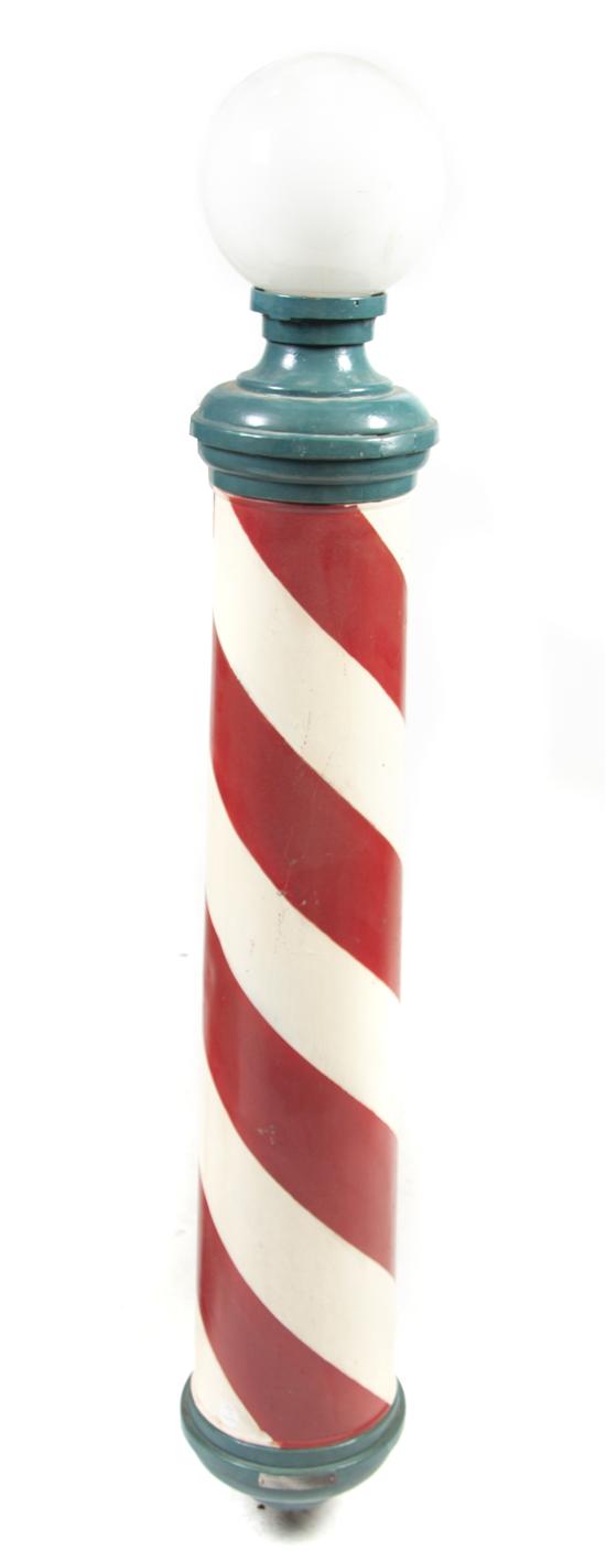 An American Painted Metal Barber 152232