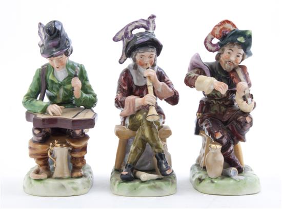 * Three Continental Porcelain Figures
