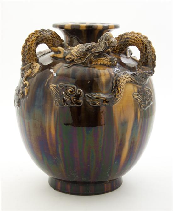 An English Ceramic Vase of ovoid 15225d