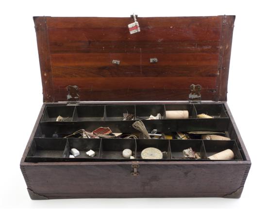  A Mahogany Tackle Box 19th century 15227b