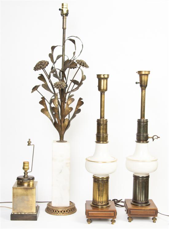 * Four Table Lamps comprising a pair