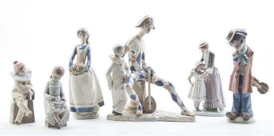 * A Collection of Six Lladro Figures