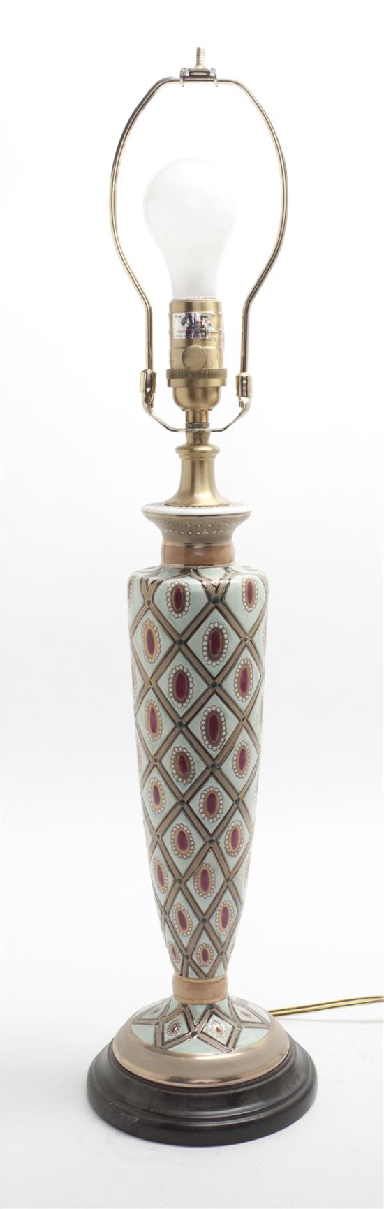 A Polychrome Decorated Ceramic Vase