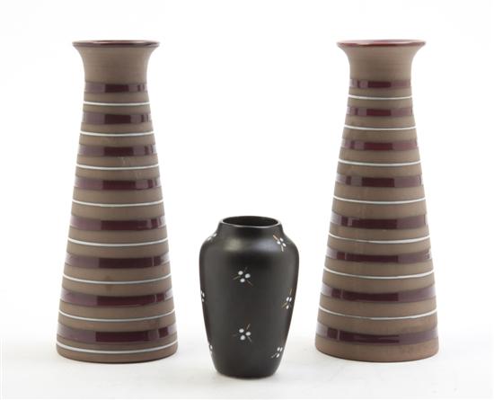 * A Pair of Swedish Art Deco Vases