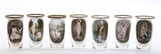 A Set of Seven Victorian Glass