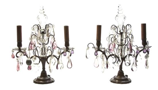  A Pair of Cut Glass and Cast 15230f