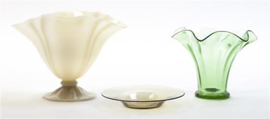 * A Steuben Glass Vase of oval