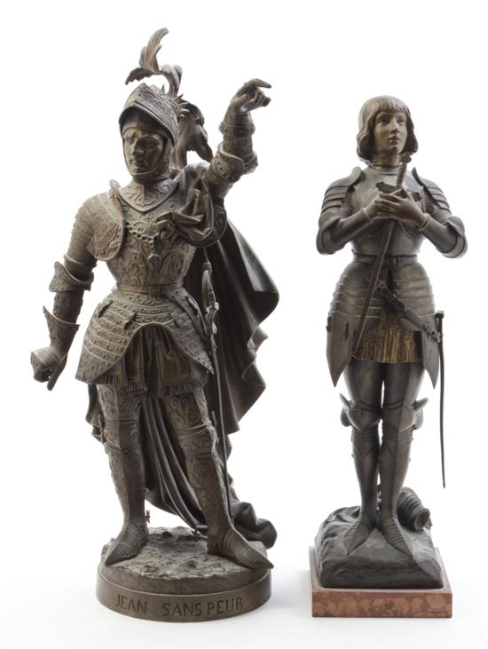 * Two Continental Cast Metal Figures