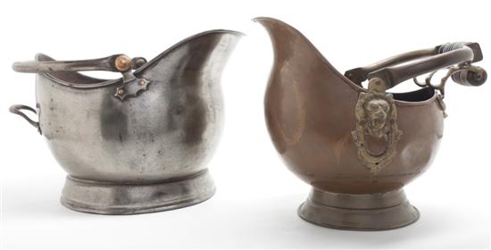  Two Brass Helmet Form Kindling 152340