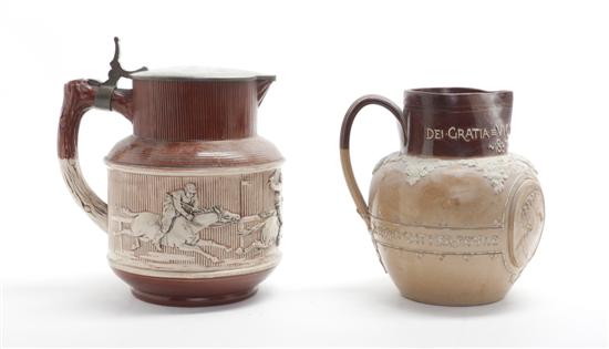 Two Continental Ceramic Pitchers 152350