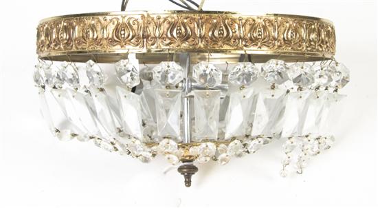 A Gilt Metal Three Light Flush 152366