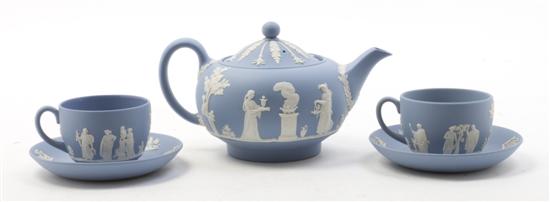 A Wedgwood Jasperware Tea Pot together 152388
