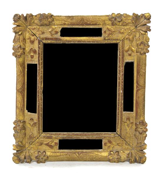 A Gilt Mirror having a rectangular plate