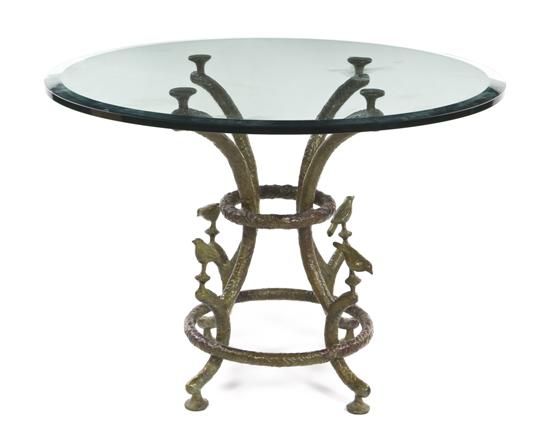A Bronze and Glass Occasional Table 1523ab