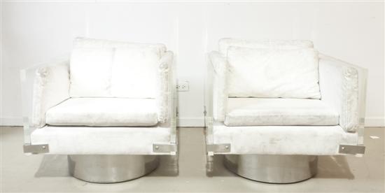 A Pair of Art Deco Style Lucite