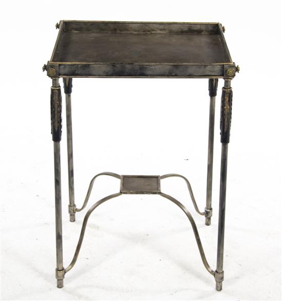 A Painted Metal Occasional Table