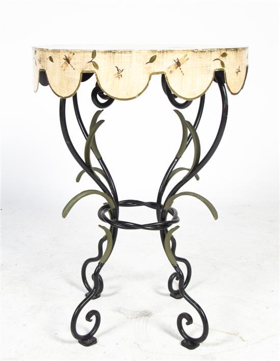 A Painted Metal Occasional Table