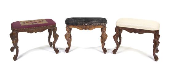 A Group of Three Baroque Style Benches