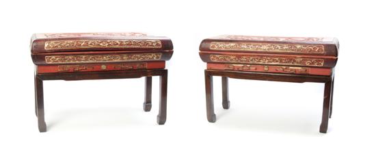 A Pair of Chinese Chests on Stands 152421