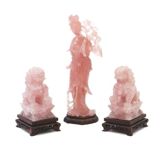 A Group of Chinese Rose Quartz 152427