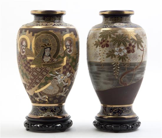  A Pair of Japanese Satsuma Vases 152434