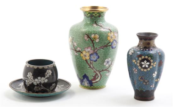 * A Collection of Three Cloisonne