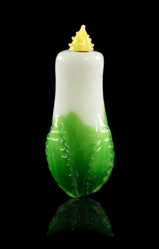 * A Peking Glass Bok Choy Snuff