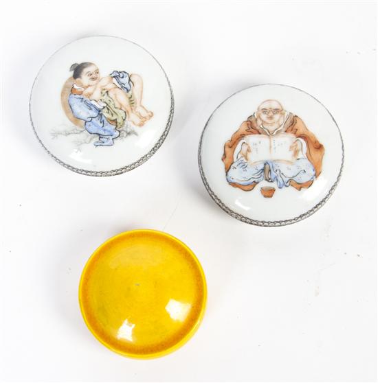 Two Chinese Porcelain Paste Boxes